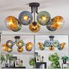 Koyoto Lampa sufitowa, Kula świetlna 82 cm Niebeieski, Złoty, Zielony, Przezroczysty, 7-punktowe
