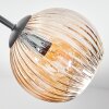 Ripoll Lampa sufitowa, Kula świetlna W kolorze bursztynu, Przezroczysty, Przydymiony, 7-punktowe