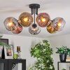 Ripoll Lampa sufitowa, Kula świetlna Chrom, Złoty, Przezroczysty, W kolorze miedzi, Przydymiony, 7-punktowe