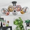 Ripoll Lampa sufitowa, Kula świetlna Chrom, Złoty, Przezroczysty, W kolorze miedzi, Przydymiony, 7-punktowe