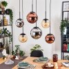 Gastor Lampa wisząca, Kula świetlna, Lampa wisząca W kolorze bursztynu, Chrom, W kolorze miedzi, Przydymiony, 6-punktowe