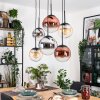 Gastor lampa wisząca, kula świetlna, lampa wisząca bursztynowy, chrom, przezroczysty, miedziany, przydymiony, 6-punktowe