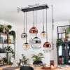Gastor lampa wisząca, kula świetlna, lampa wisząca bursztynowy, chrom, przezroczysty, miedziany, przydymiony, 6-punktowe