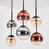 Gastor lampa wisząca, kula świetlna, lampa wisząca bursztynowy, chrom, przezroczysty, miedziany, przydymiony, 6-punktowe
