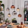 Gastor Lampa wisząca, Kula świetlna, Lampa wisząca W kolorze bursztynu, Chrom, Przezroczysty, W kolorze miedzi, Przydymiony, 6-punktowe