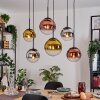 Gastor lampa wisząca, kula świetlna, lampa wisząca chrom, złoty, przezroczysty, miedziany, przydymiony, 6-punktowe
