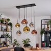 Gastor lampa wisząca, kula świetlna, lampa wisząca chrom, złoty, przezroczysty, miedziany, przydymiony, 6-punktowe