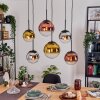 Gastor Lampa wisząca, Kula świetlna, Lampa wisząca Chrom, Złoty, Przezroczysty, W kolorze miedzi, Przydymiony, 6-punktowe