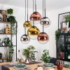 Gastor Lampa wisząca, Kula świetlna, Lampa wisząca Chrom, Złoty, Przezroczysty, W kolorze miedzi, Przydymiony, 6-punktowe