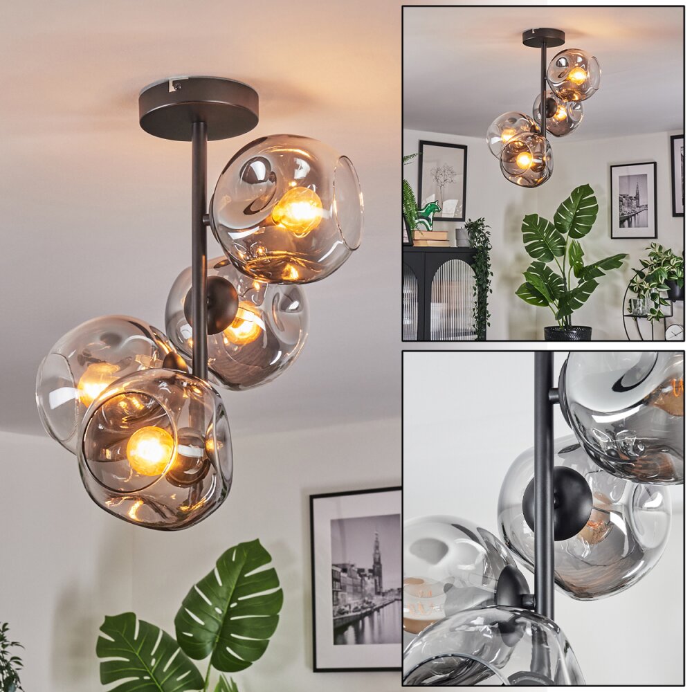 Ripoll Lampa sufitowa, Kula świetlna Przezroczysty, Przydymiony, 4-punktowe main product photo