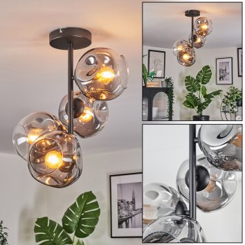 Ripoll Lampa sufitowa, Kula świetlna Przezroczysty, Przydymiony, 4-punktowe