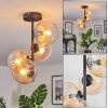 Koyoto lampa sufitowa, kula świetlna 32 cm bursztynowy, przezroczysty, 4-punktowe