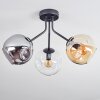 Ripoll Lampa sufitowa, Kula świetlna W kolorze bursztynu, Przezroczysty, Przydymiony, 3-punktowe