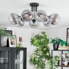 Koyoto lampa sufitowa, kula świetlna 82 cm przezroczysty, przydymiony, 7-punktowe