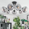 Koyoto lampa sufitowa, kula świetlna 82 cm przezroczysty, przydymiony, 7-punktowe
