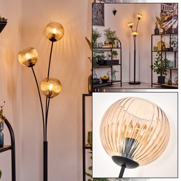 Koyoto Kula świetlna, Lampa stojąca W kolorze bursztynu, 3-punktowe