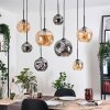 Ripoll Lampa wisząca, Kula świetlna, Lampa wisząca Ecru, Czarny, 8-punktowe