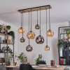 Ripoll lampa wisząca, kula świetlna, lampa wisząca kolory naturalne, czarny, 8-punktowe