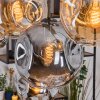 Ripoll lampa wisząca, kula świetlna, lampa wisząca kolory naturalne, czarny, 8-punktowe