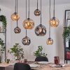 Ripoll lampa wisząca, kula świetlna, lampa wisząca kolory naturalne, czarny, 8-punktowe