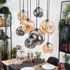 Ripoll lampa wisząca, kula świetlna, lampa wisząca kolory naturalne, czarny, 8-punktowe