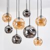 Ripoll lampa wisząca, kula świetlna, lampa wisząca kolory naturalne, czarny, 8-punktowe