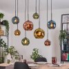 Ripoll Lampa wisząca, Kula świetlna, Lampa wisząca Ecru, Czarny, 8-punktowe