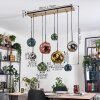 Ripoll lampa wisząca, kula świetlna, lampa wisząca kolory naturalne, czarny, 8-punktowe