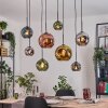 Ripoll lampa wisząca, kula świetlna, lampa wisząca kolory naturalne, czarny, 8-punktowe
