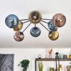 Koyoto lampa sufitowa, kula świetlna 85 cm niebeieski, złoty, miedziany, 8-punktowe