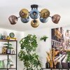 Koyoto lampa sufitowa, kula świetlna 85 cm niebeieski, złoty, miedziany, 8-punktowe