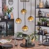 Koyoto lampa wisząca, kula świetlna, lampa wisząca kaskadowa 35 cm złoty, przezroczysty, 4-punktowe