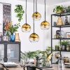Koyoto lampa wisząca, kula świetlna, lampa wisząca kaskadowa 35 cm złoty, przezroczysty, 4-punktowe