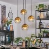 Koyoto lampa wisząca, kula świetlna, lampa wisząca kaskadowa 35 cm złoty, przezroczysty, 4-punktowe