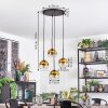 Koyoto lampa wisząca, kula świetlna, lampa wisząca kaskadowa 35 cm złoty, przezroczysty, 4-punktowe