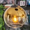 Koyoto lampa wisząca, kula świetlna, lampa wisząca kaskadowa 35 cm złoty, przezroczysty, 4-punktowe