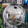 Koyoto lampa wisząca, kula świetlna, lampa wisząca kaskadowa 35 cm chrom, przezroczysty, przydymiony, 4-punktowe
