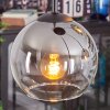 Koyoto lampa wisząca, kula świetlna, lampa wisząca kaskadowa 35 cm chrom, przezroczysty, przydymiony, 4-punktowe