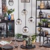 Koyoto lampa wisząca, kula świetlna, lampa wisząca kaskadowa 35 cm chrom, przezroczysty, przydymiony, 4-punktowe