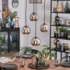 Koyoto lampa wisząca, kula świetlna, lampa wisząca kaskadowa 35 cm chrom, przydymiony, 4-punktowe