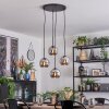 Koyoto lampa wisząca, kula świetlna, lampa wisząca kaskadowa 35 cm chrom, przydymiony, 4-punktowe
