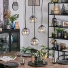 Koyoto Lampa wisząca, Kula świetlna, Lampa wiszącego klastra 35 cm Przezroczysty, Przydymiony, 4-punktowe