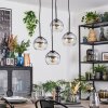 Koyoto Lampa wisząca, Kula świetlna, Lampa wiszącego klastra 35 cm Przezroczysty, Przydymiony, 4-punktowe