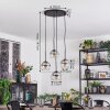Koyoto Lampa wisząca, Kula świetlna, Lampa wiszącego klastra 35 cm Przezroczysty, Przydymiony, 4-punktowe