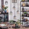 Koyoto Lampa wisząca, Kula świetlna, Lampa wiszącego klastra 35 cm Przezroczysty, Przydymiony, 4-punktowe
