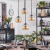 Koyoto lampa wisząca, kula świetlna, lampa wisząca kaskadowa 35 cm bursztynowy, 4-punktowe