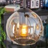 Koyoto lampa wisząca, kula świetlna, lampa wisząca kaskadowa 35 cm bursztynowy, 4-punktowe