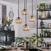 Koyoto lampa wisząca, kula świetlna, lampa wisząca kaskadowa 35 cm bursztynowy, 4-punktowe