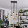 Koyoto lampa wisząca, kula świetlna, lampa wisząca kaskadowa 35 cm bursztynowy, 4-punktowe