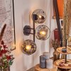 Ripoll Kula świetlna, Lampa ścienna Chrom, Przezroczysty, Przydymiony, 3-punktowe
